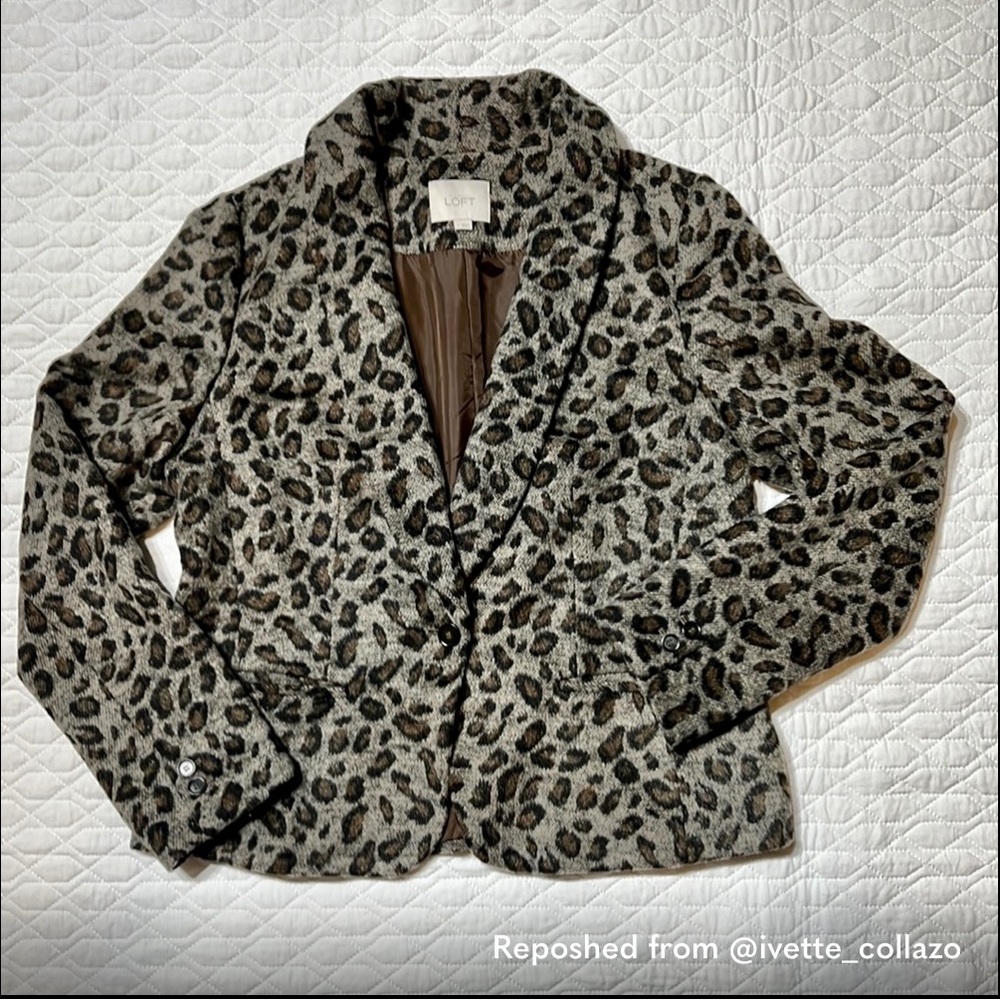 Loft Leopard Blazer
